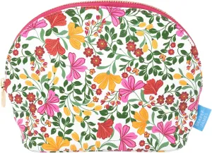 Draper James Essentials Pouch, Versatile Zippered Pouch for Makeup, Pens, Phone Chargers, and Daily Essentials, Stylish Compact Bag, Coneflower Pink