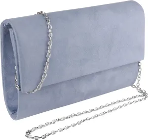 eBigValue Compact Evening Bag Clutch Purses For Women, Woven Leather Crossbody Purse For Women With Metal Chain, Magnetic Lock