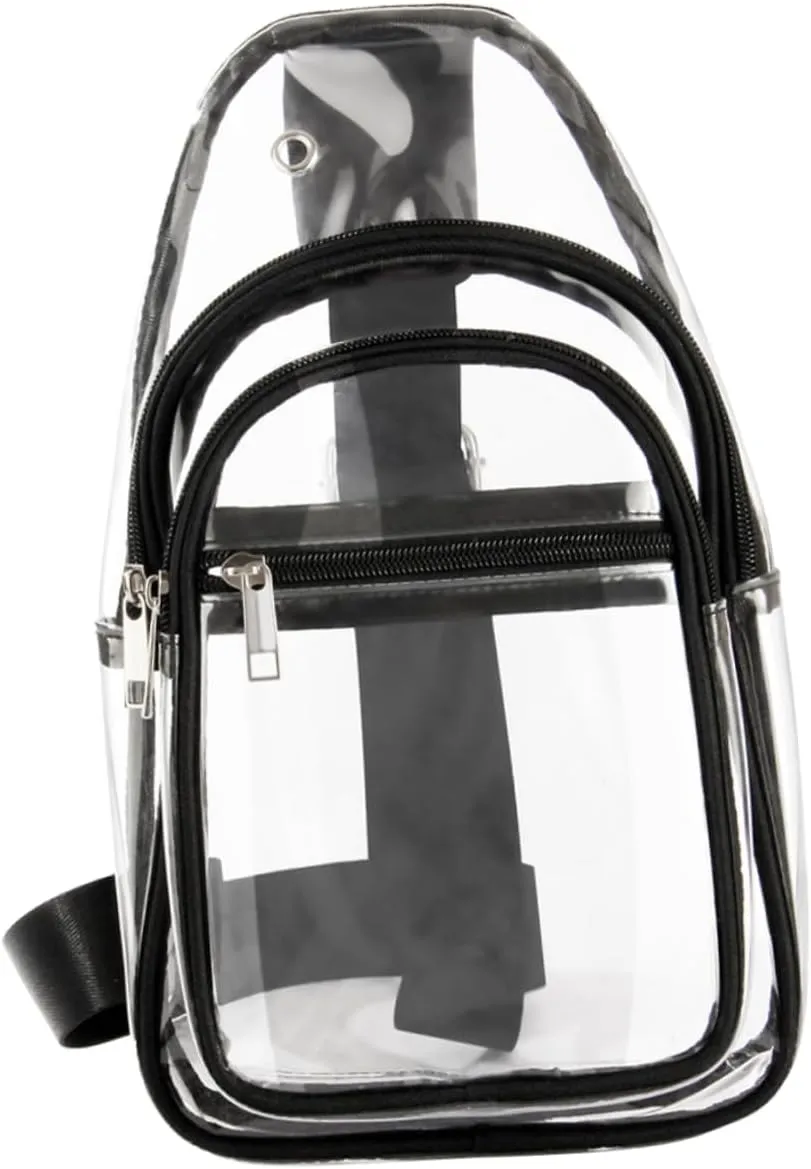 Elegant Pvc Chest Bag Women's Crossbody Bag Travel Purse Compact Sling for Men Portable Storage