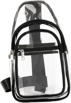 Elegant Pvc Chest Bag Women's Crossbody Bag Travel Purse Compact Sling for Men Portable Storage