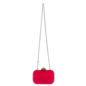 Emilia Velvet Clutch Bag | Fuchsia