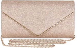 Envelope Clutch Purses for Women, Shining Evening Shoulder Bags Glitter Crossbody Handbag for Wedding Party Prom