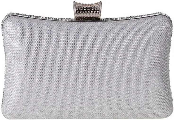 Europe and the United States popular women's bags classic box women's bags diamond encrusted clutch celebrity dinner bag(E)