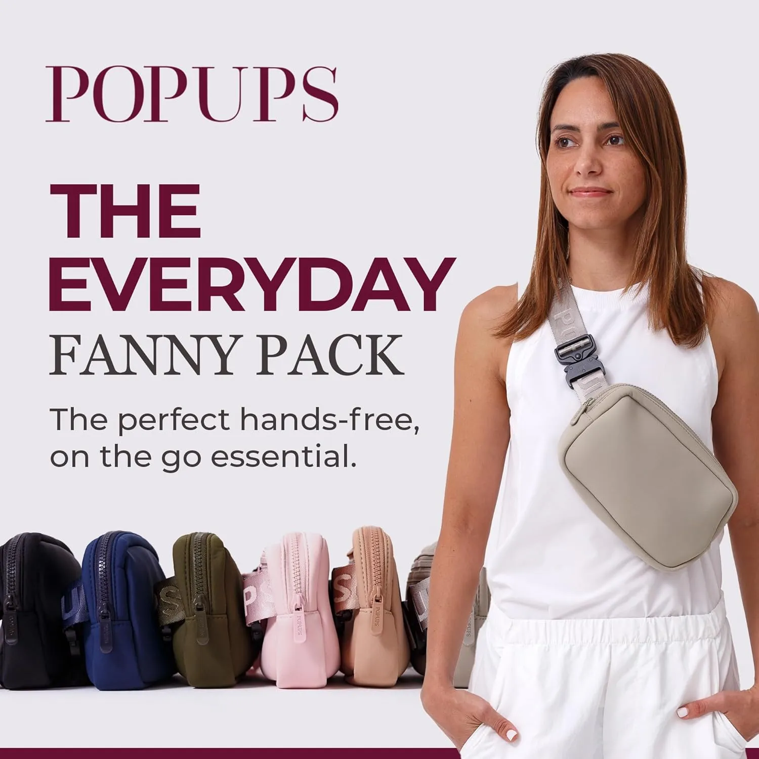 Everyday Fanny Pack Deep - Versatile Crossbody Belt Bags, Water-Resistant Neoprene Sling Bags, Fashion Waist Packs for Travel and Daily Use