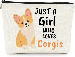 EXUQO Corgi Gifts: Makeup Bag, Cute Birthday Gifts for Corgi Mom & Lovers