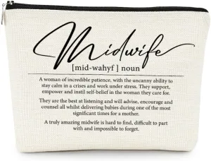 EXUQO Midwife Gifts: Student Graduation Makeup Bag, Birth Worker Appreciation Gift
