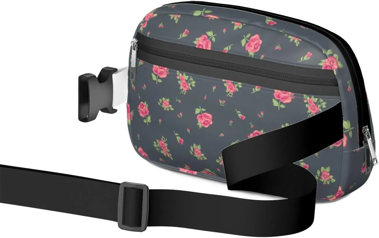 Fanny Pack for Women,Mini Waterproof Floral theme Belt Bag,Fashionable Crossbody,Cute Everywhere Belt Bags Fanny Pack for Hiking,Travel.