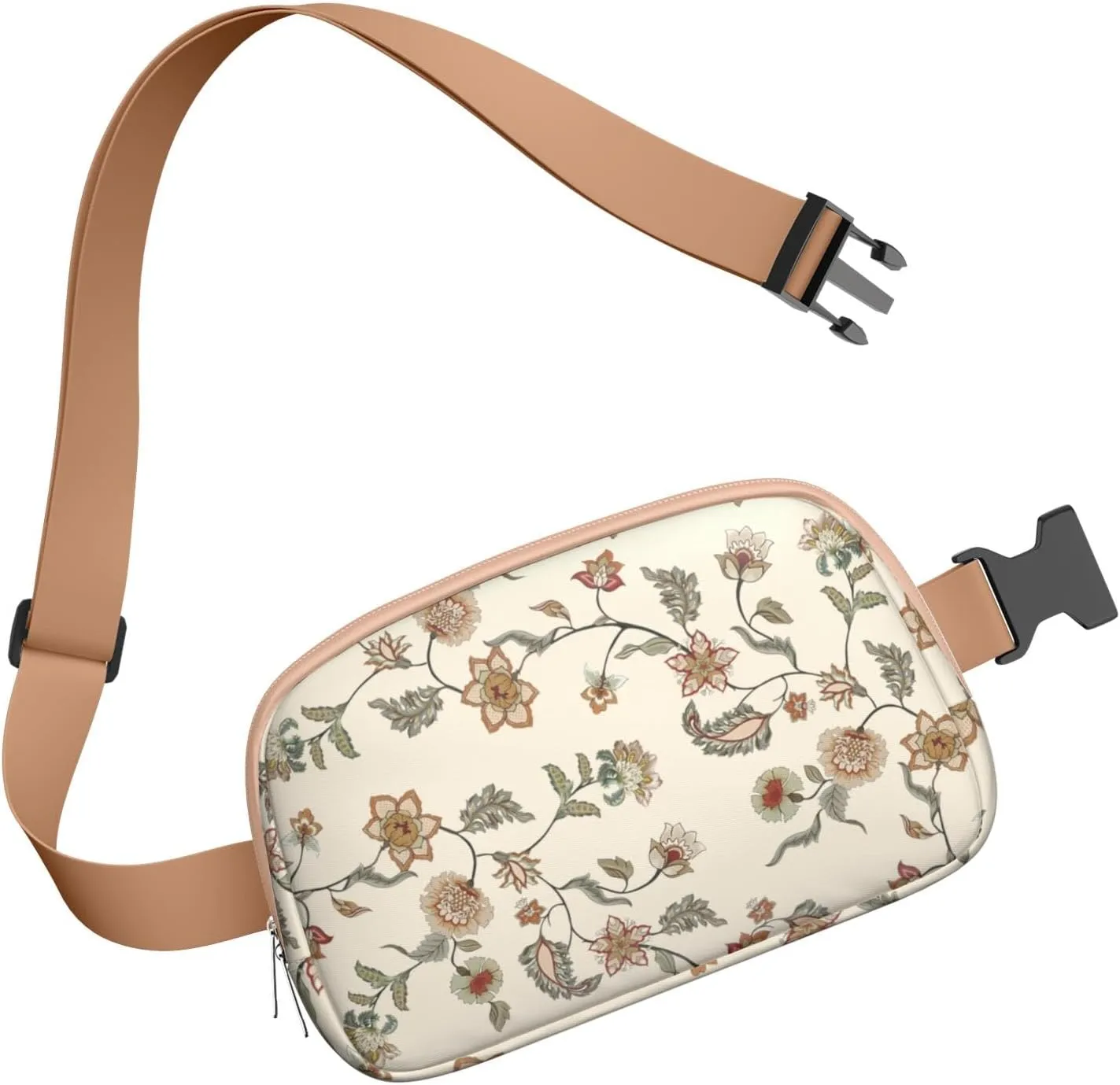 Fanny Pack for Women,Mini Waterproof Floral theme Belt Bag,Fashionable Crossbody,Cute Everywhere Belt Bags Fanny Pack for Hiking,Travel.