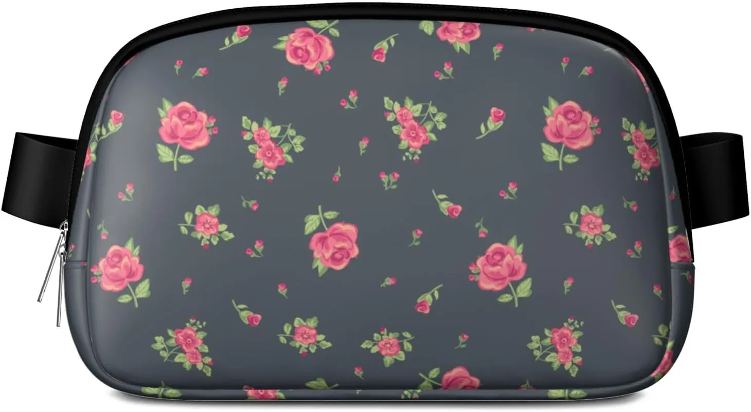Fanny Pack for Women,Mini Waterproof Floral theme Belt Bag,Fashionable Crossbody,Cute Everywhere Belt Bags Fanny Pack for Hiking,Travel.