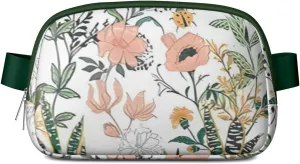 Fanny Pack for Women,Mini Waterproof Floral theme Belt Bag,Fashionable Crossbody,Cute Everywhere Belt Bags Fanny Pack for Hiking,Travel.