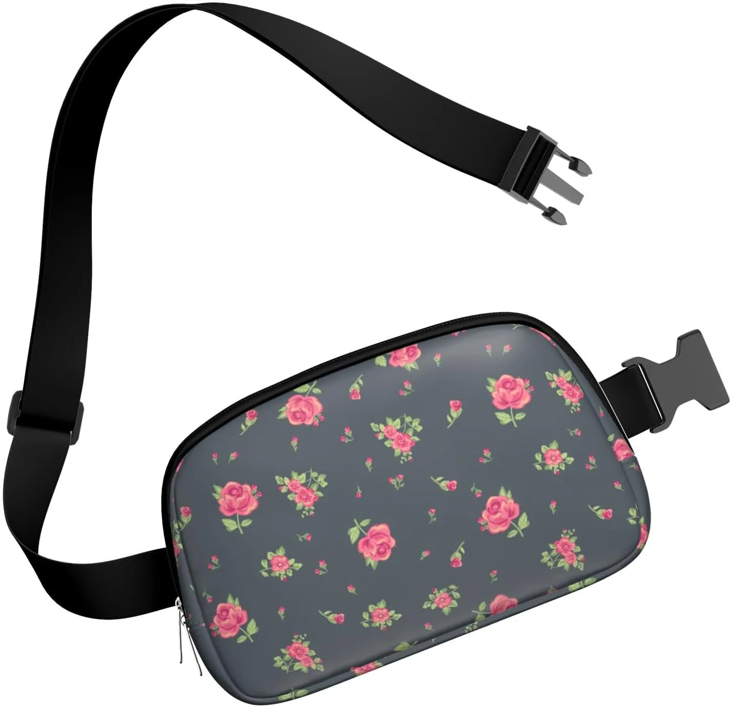Fanny Pack for Women,Mini Waterproof Floral theme Belt Bag,Fashionable Crossbody,Cute Everywhere Belt Bags Fanny Pack for Hiking,Travel.