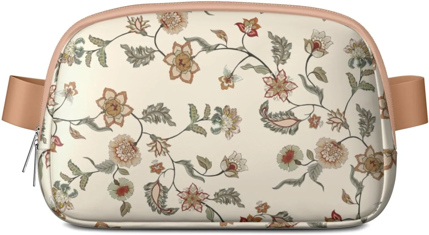 Fanny Pack for Women,Mini Waterproof Floral theme Belt Bag,Fashionable Crossbody,Cute Everywhere Belt Bags Fanny Pack for Hiking,Travel.