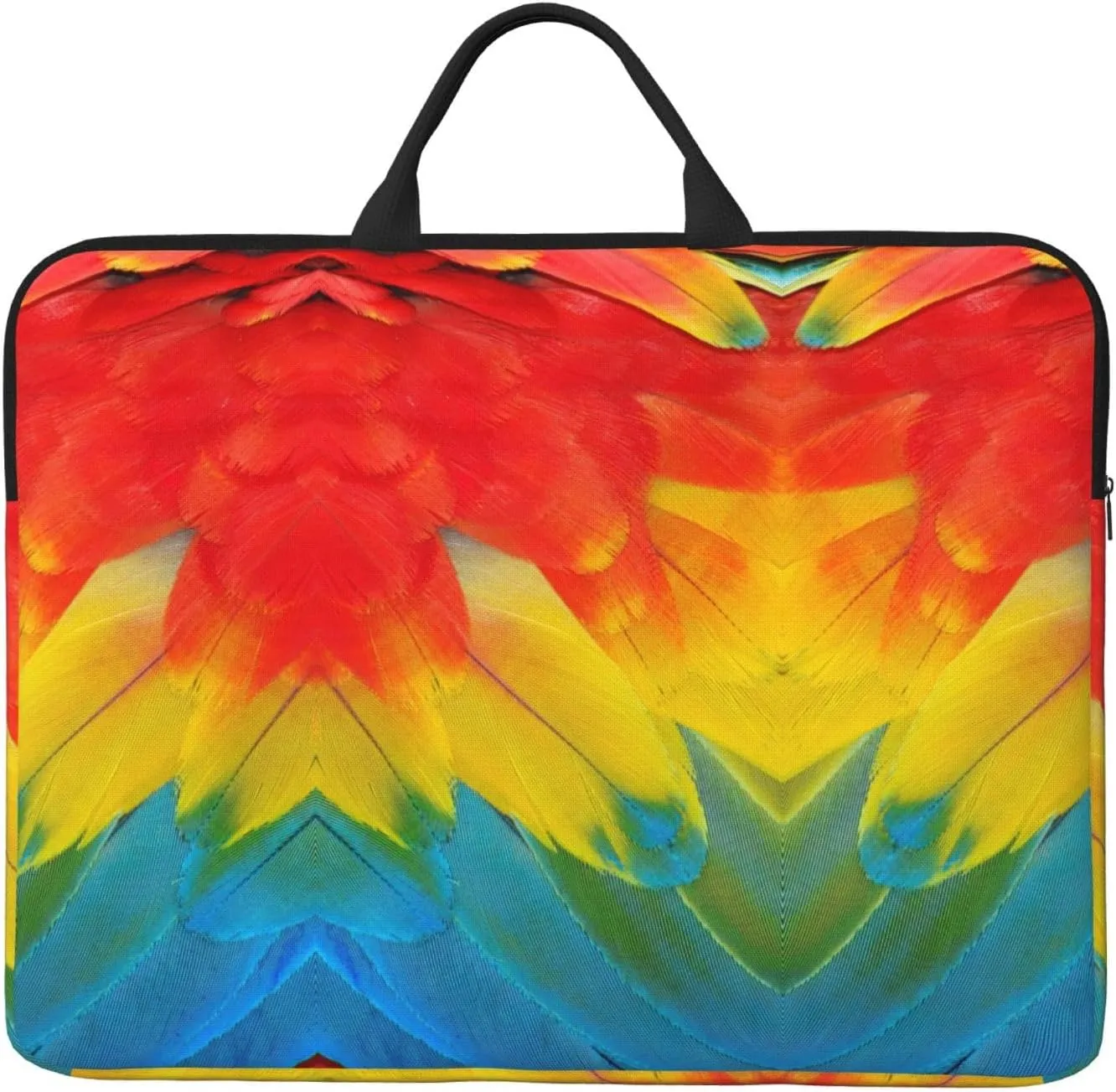 Fantastic Parrot Feather 14in Laptop Case Sleeve Bag  Versatile Shoulder Messenger Briefcase, Designed for Business Travel