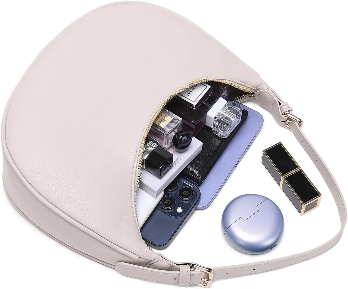 Fashion Small Crescent Underarm Shoulder Bag for Women Trendy Purse Hobo Handbags Clutch Crossbody Bag