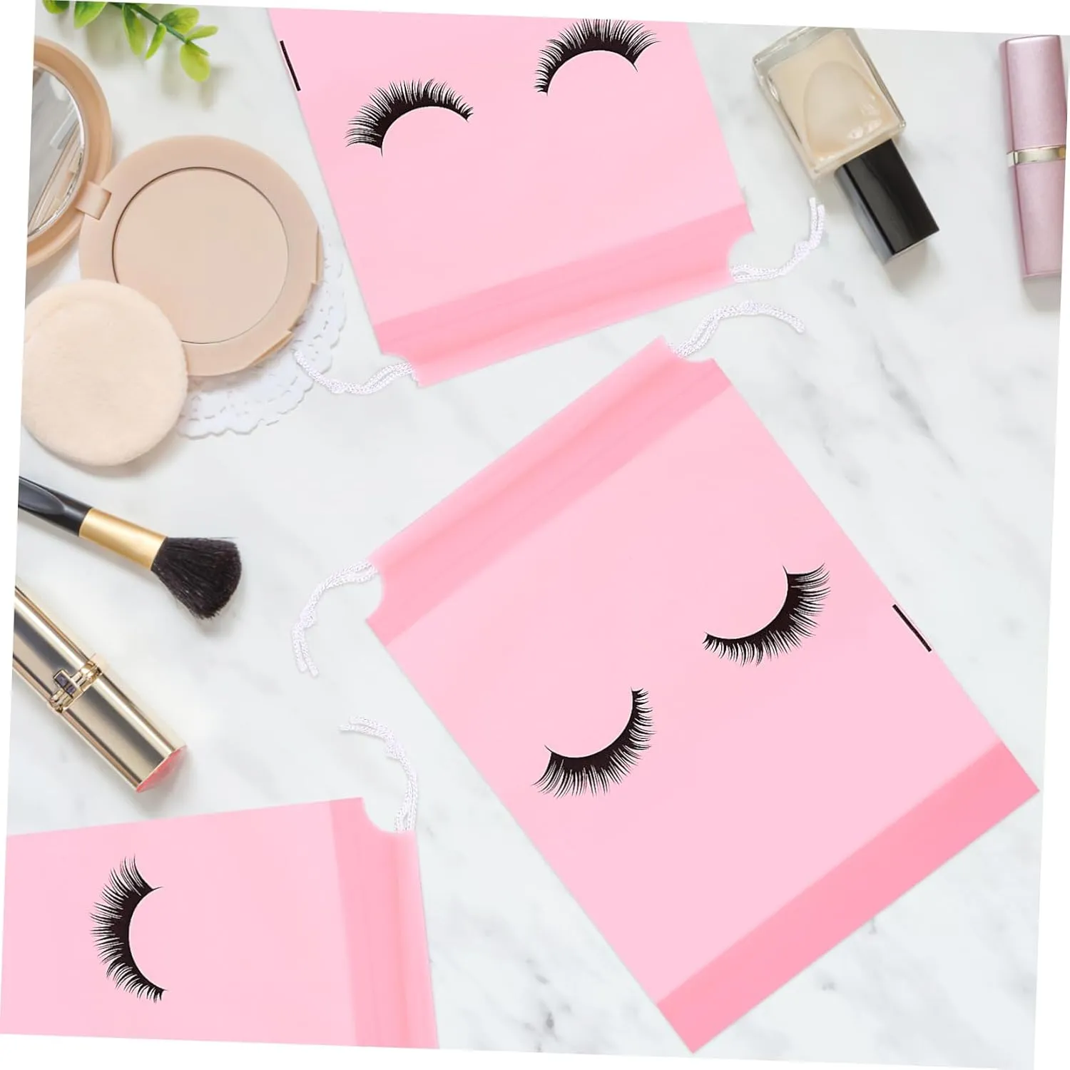 FRCOLOR Makeup Bag with Drawstring Travel Toiletry Bag 50pcs Cosmetics Storage Eva Material Unique Design