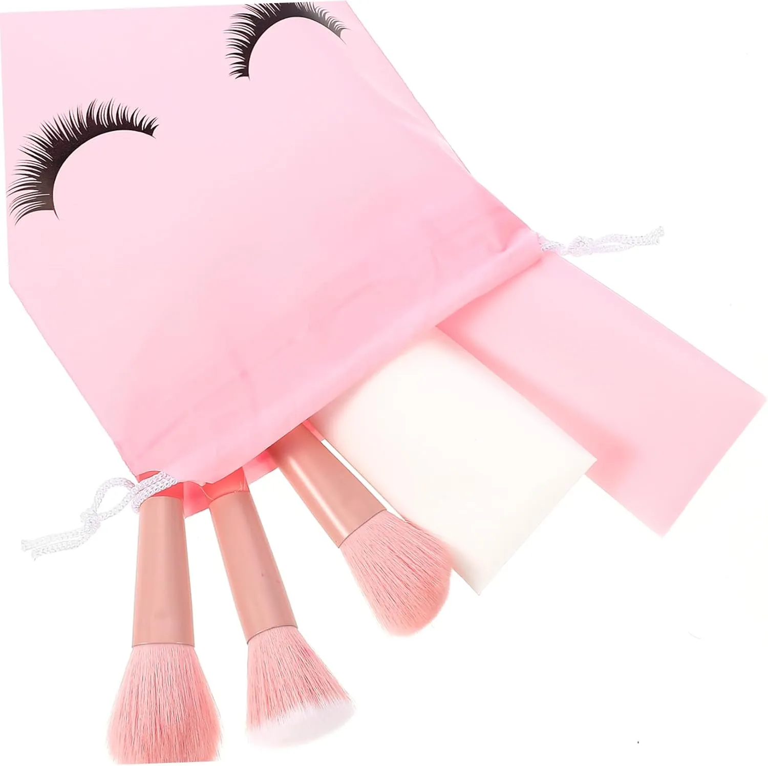 FRCOLOR Makeup Bag with Drawstring Travel Toiletry Bag 50pcs Cosmetics Storage Eva Material Unique Design