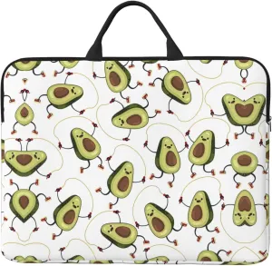 Funny Cartoon Avocados 14in Laptop Case Sleeve Bag  Versatile Shoulder Messenger Briefcase, Designed for Business Travel