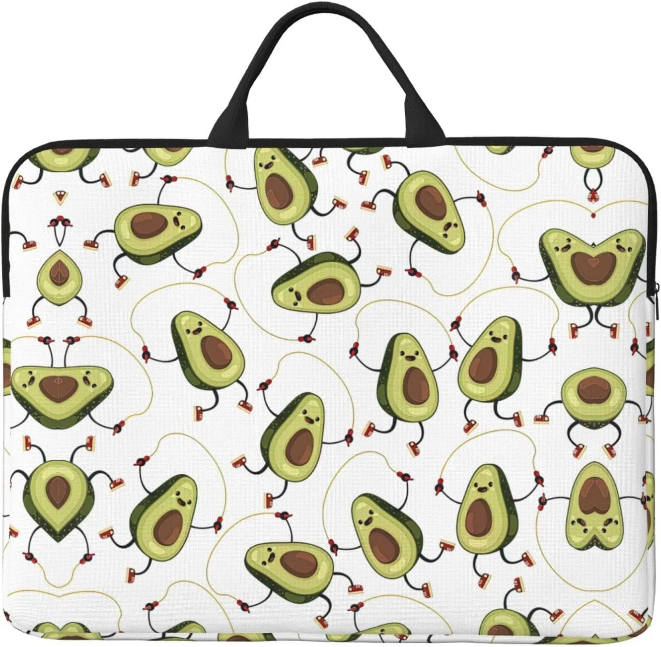 Funny Cartoon Avocados 14in Laptop Case Sleeve Bag  Versatile Shoulder Messenger Briefcase, Designed for Business Travel