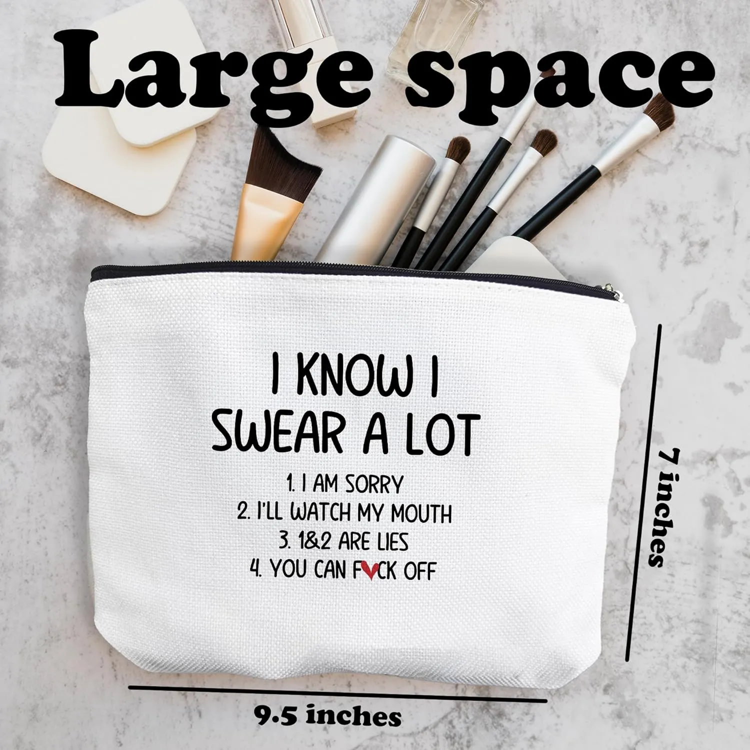Funny Make Up Bags For Women, Toiletry Bags For Traveling Women, Small Makeup Pouch, Make Up Travel Bag Organizer, Humor Novelty Cosmetic Travel Bag (A22)