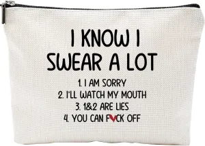 Funny Make Up Bags For Women, Toiletry Bags For Traveling Women, Small Makeup Pouch, Make Up Travel Bag Organizer, Humor Novelty Cosmetic Travel Bag (A22)