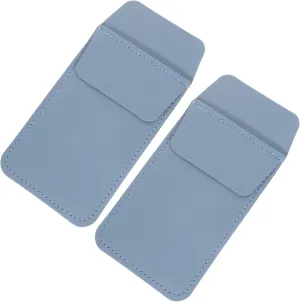 Gadpiparty 2pcs PU Pencil Storage Bags Loss Pocket Protectors for Nurses Compact Portable Organizer for Office Hospital Use Stylish Practical Pen Holders Haze