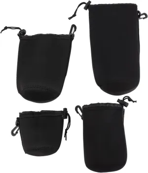 Gadpiparty 4pc Neoprene Camera Lens Pouch Waterproof Slr Lens Protector Bag Set for Photography Accessories