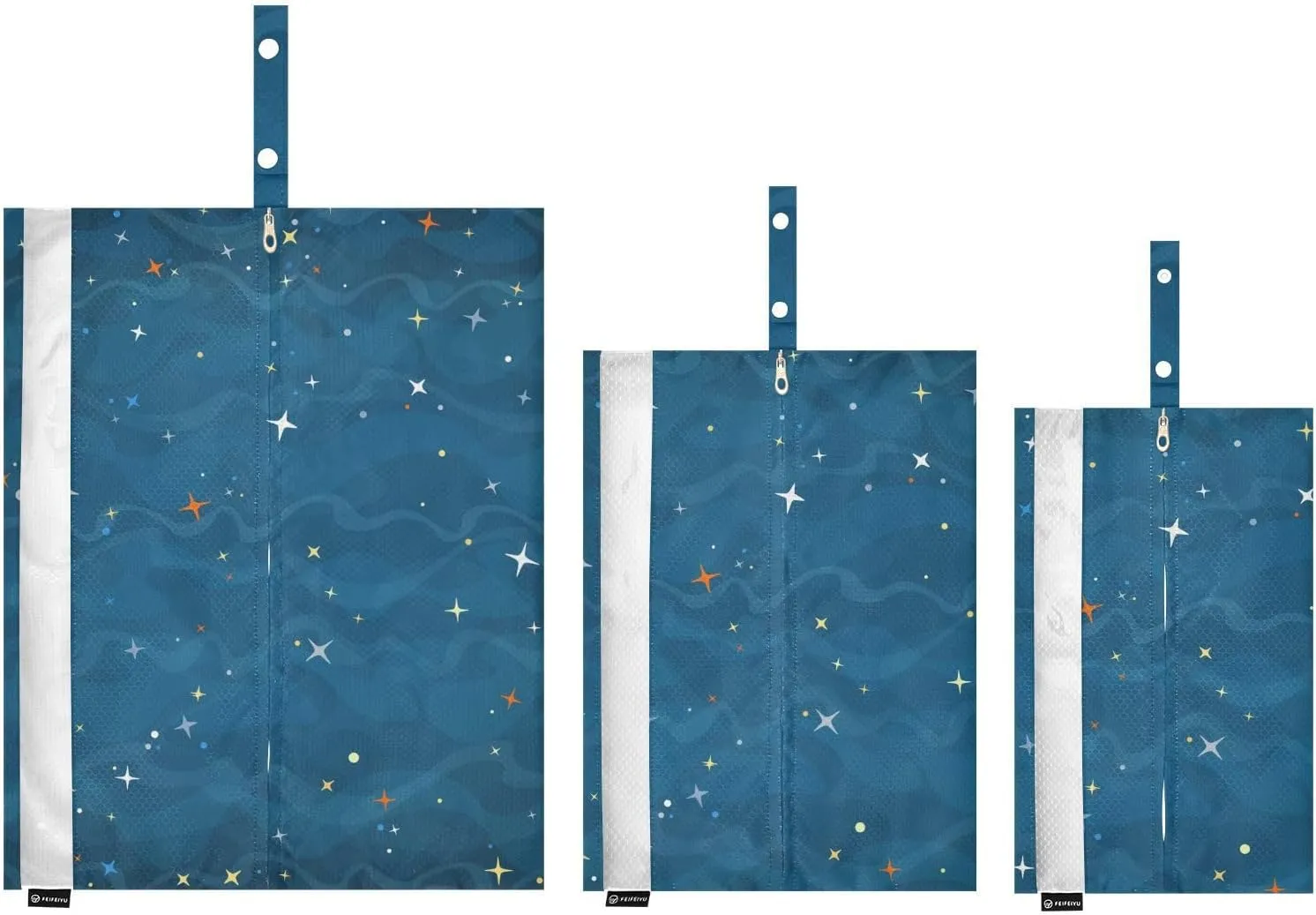 Garment Bag Closet Storage, Luggage Space Saver, Stars, Waterproof, 3 Set Travel Packing Cubes For Suitcases, Luggages Management Personnel