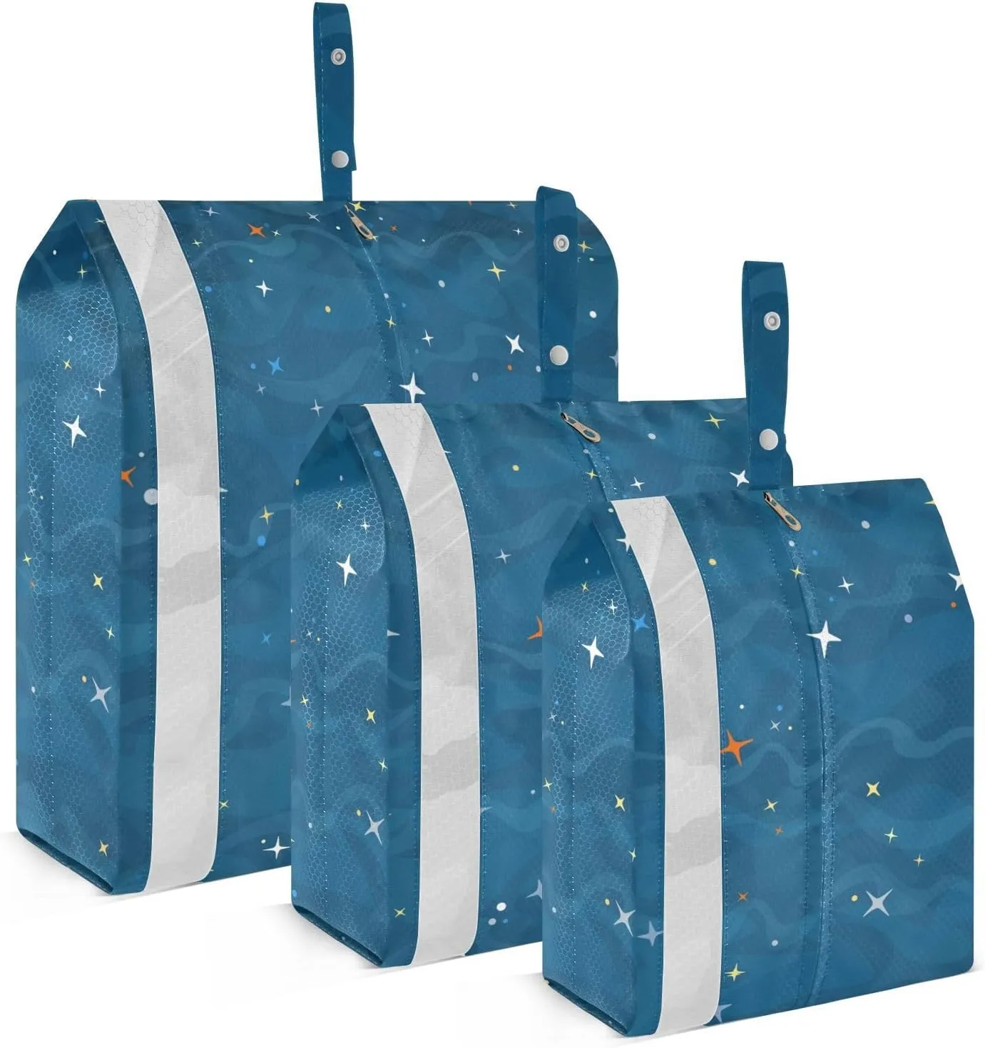 Garment Bag Closet Storage, Luggage Space Saver, Stars, Waterproof, 3 Set Travel Packing Cubes For Suitcases, Luggages Management Personnel