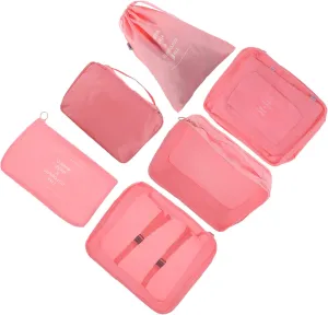 Garment Duffle Bags for Travel 5pc Set Portable Clothing Bags Zipper Toiletry Bags for Women