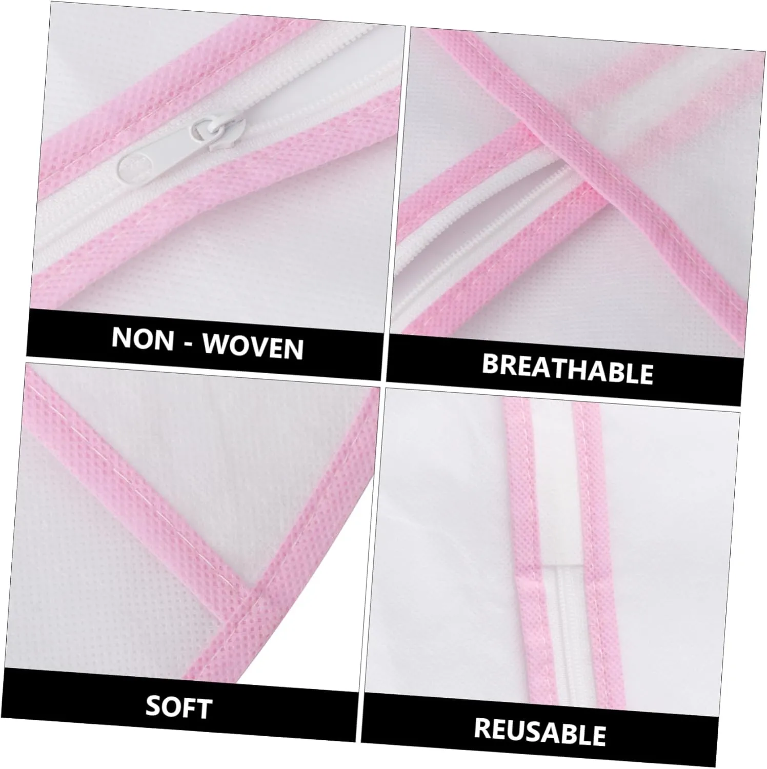 GLEAVI 1Pc Nonwoven Wedding Dress Cover Bag Protective Garment Storage for Bridal Gowns Long Trim for Preventing Wrinkles and Versatile Use
