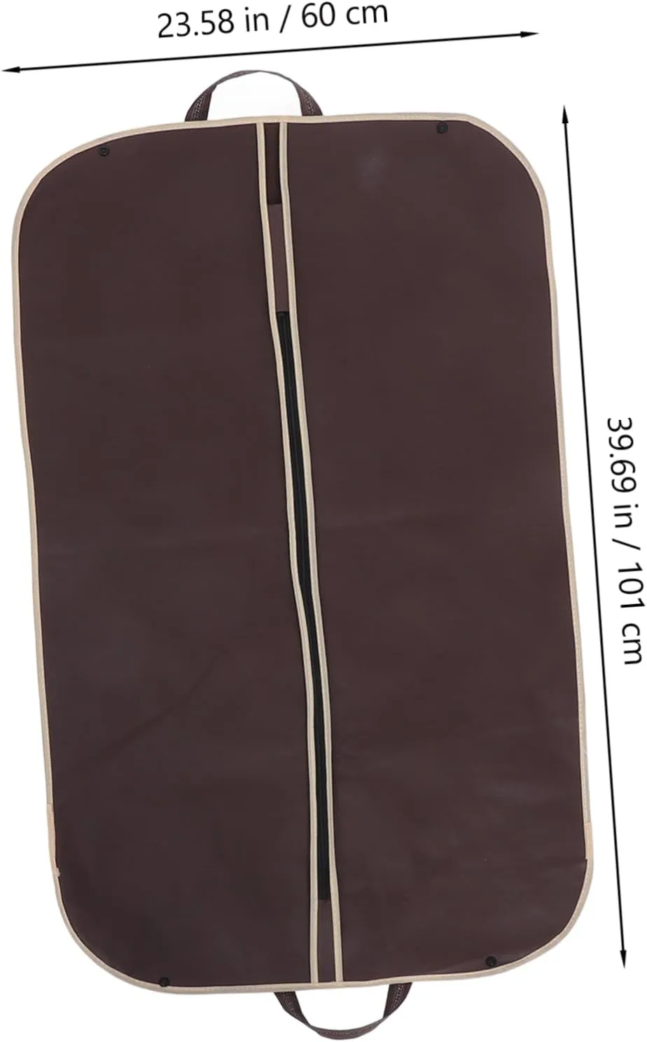 GLEAVI Winter Suit Cover Bag Portable Clothing Storage Pouch for Formal Dress Zipper Design Coffee Lightweight Travel Garment Protector