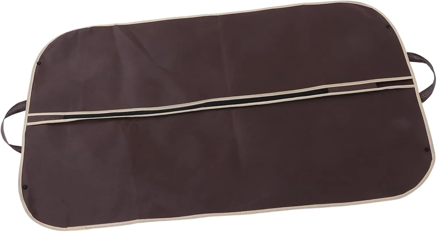 GLEAVI Winter Suit Cover Bag Portable Clothing Storage Pouch for Formal Dress Zipper Design Coffee Lightweight Travel Garment Protector