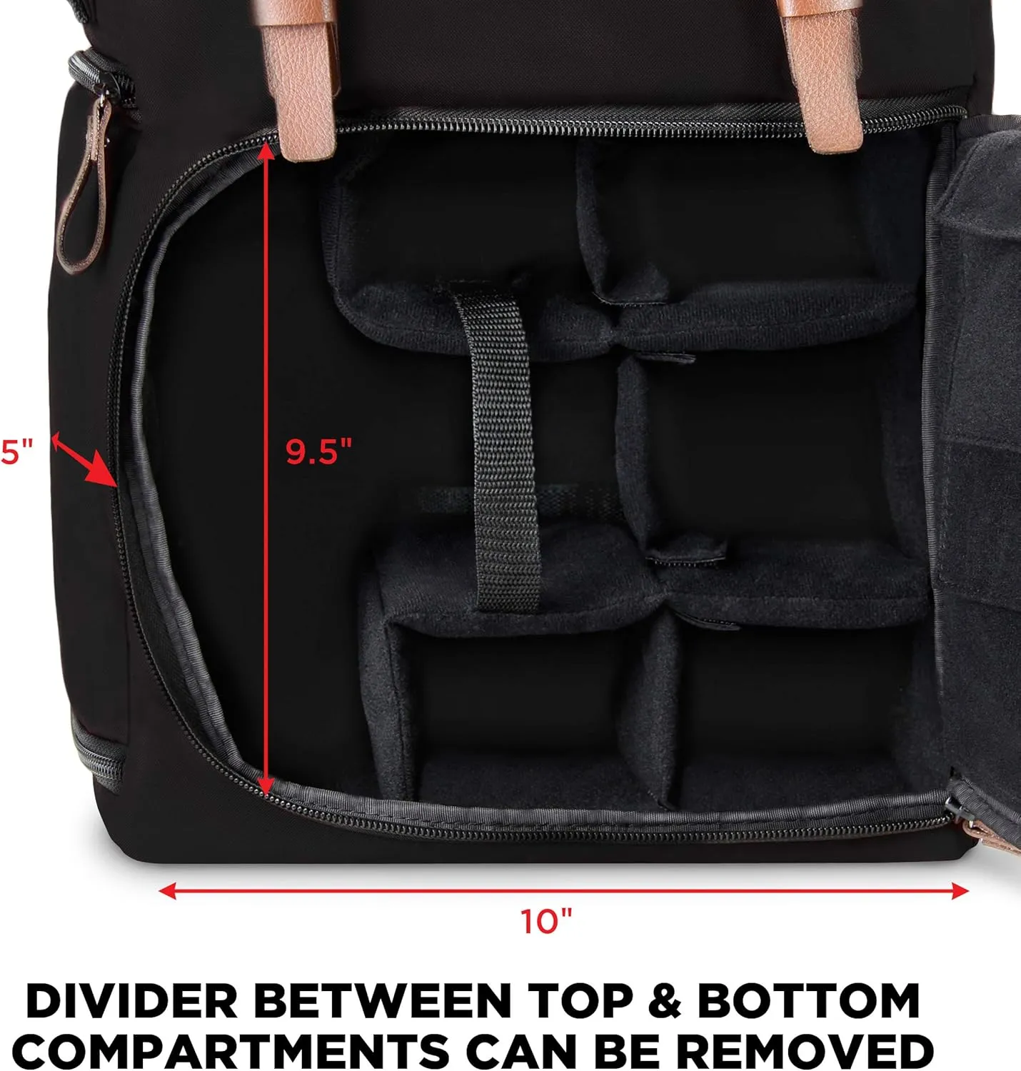 GOgroove Camera Backpack Bag Professional for DSLR/SLR/Mirrorless Photography Camera Case and Laptop with 15.6 inch Laptop Compartment, Tripod Holder, and Waterproof Rain Cover (Black) (Full-Size)