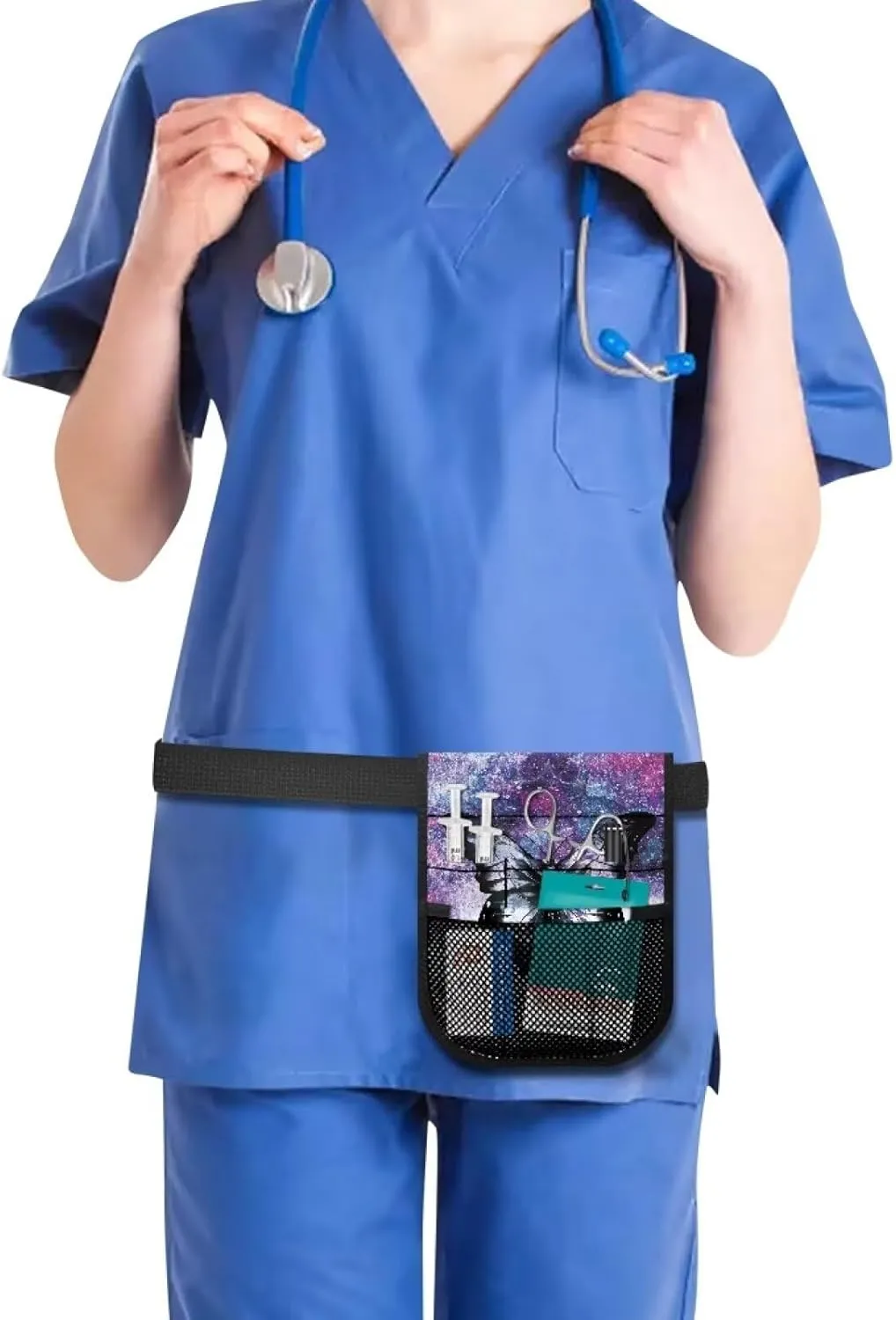 Gomyblomy Aesthetic Butterfly Nurse Fanny Pack, Sturdy Nurse Pouch Waist Bag with Gear Pockets, Practical Large Capacity Nursing Tool Belt Storage with Adjustable Waist Strap