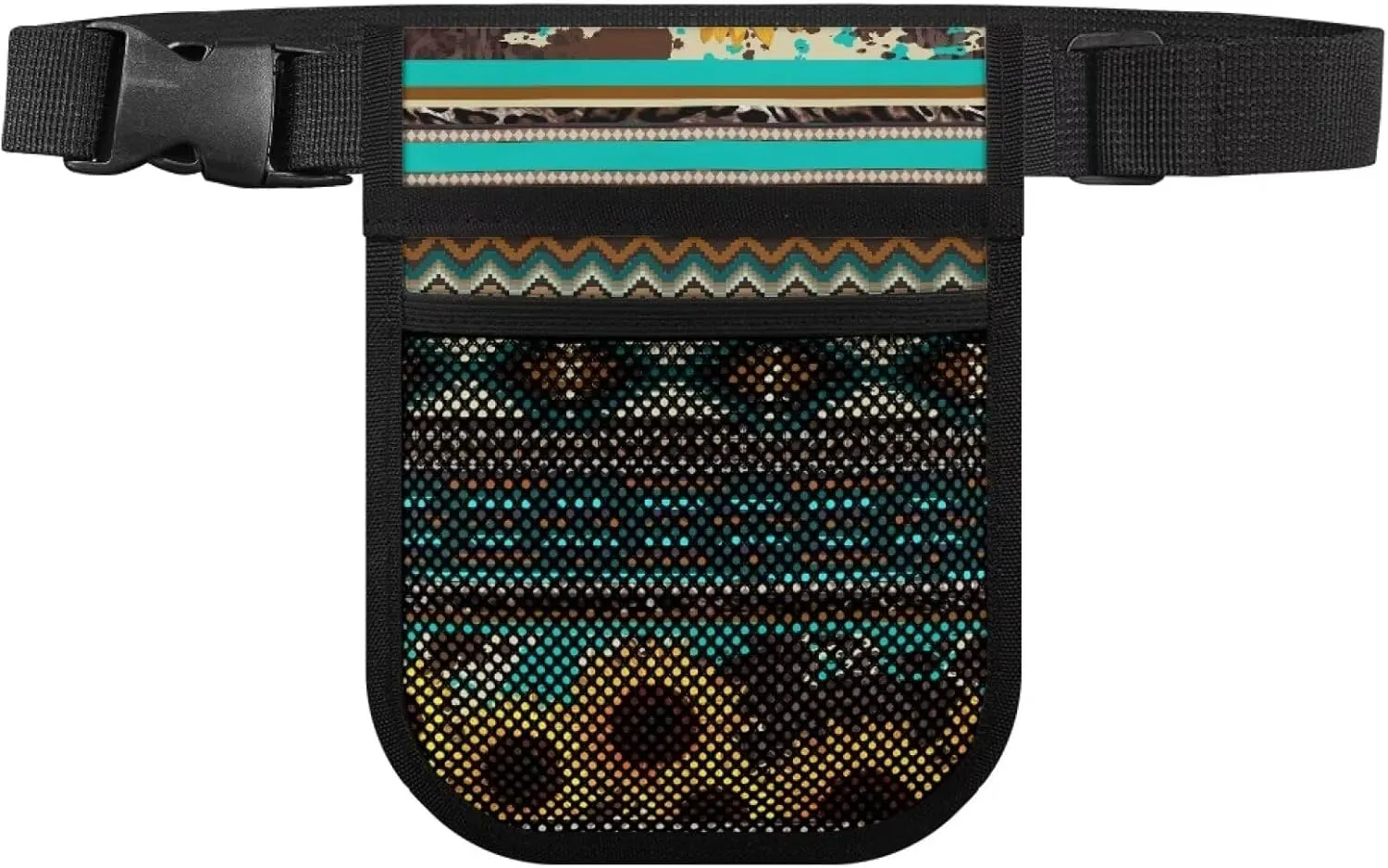 Gomyblomy Aztec Sunflower Print Nurse Waist Pack with Gear Pocket, Kit Practical Nursing Fanny Pack Utility Tool Belt Organizer for Stethoscope, Bandage Scissors and Other Supplies