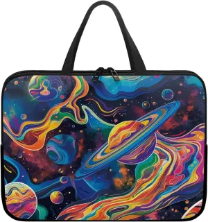 Graffiti Galaxy Laptop Bag for Men Waterproof Lightweight Computer Tote Bag Business Office Briefcase Large Capacity Handbag Bag Professional Work Bag