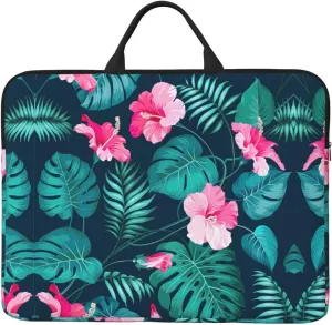 Hawaii Pink Flower 14in Laptop Case Sleeve Bag  Versatile Shoulder Messenger Briefcase, Designed for Business Travel