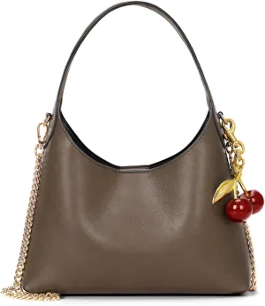 Hobo Bags for Women Leather Shoulder Bag Tote Handbag Cherry Purse Small Hobo Crossbody Bag Vintage Shoulder Handbag