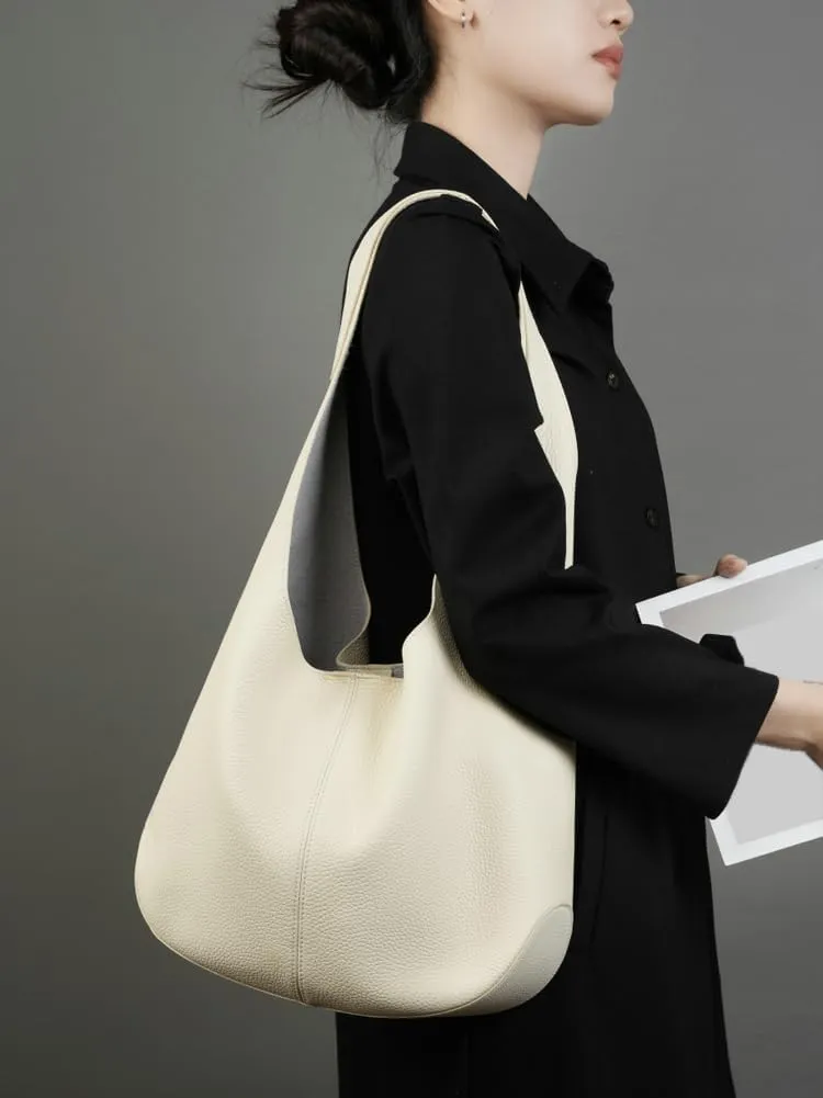 Hobo Bags for Women Soft Genuine Leather Tote Bags for Women Slouchy Shoulder Bag Handbags Bucket Bags Work Tote Travel Bag