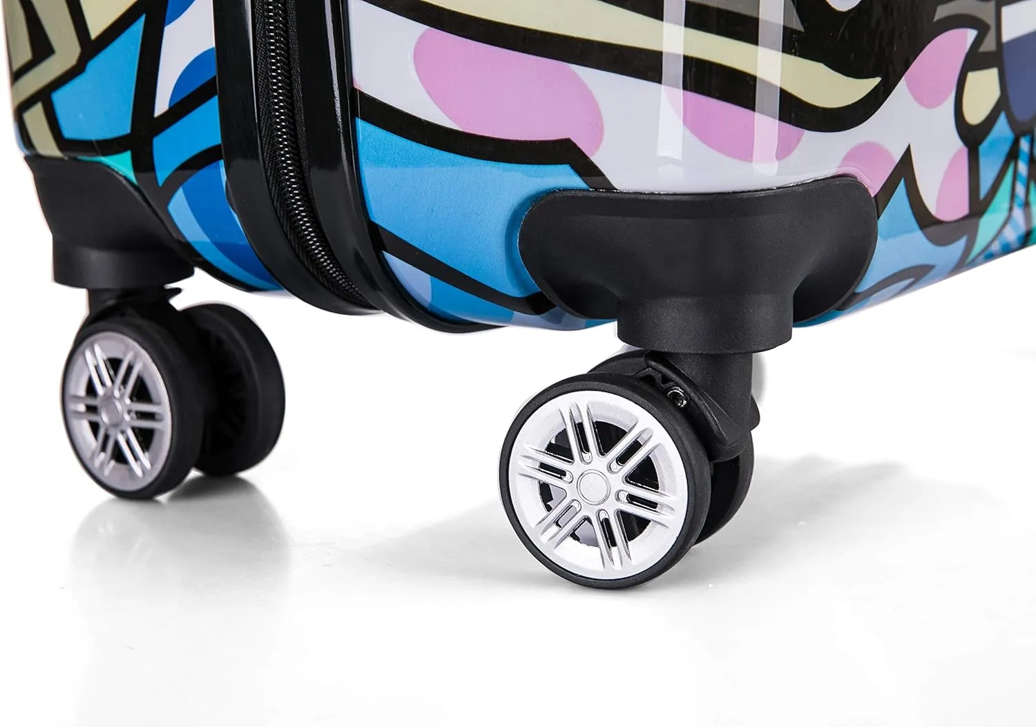 InUSA Cities Print Luggage with Spinner Wheels | Durable Lightweight Hardside Suitcase | Travel Bag with Handle and Trolley | (20in, 24in, 28in) 3 Piece Set
