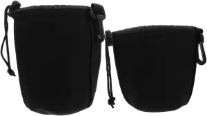 jojofuny 2Pcs Camera Lens Pouch Water Resistant Shockproof Storage Bag for Lens Impact Resistant Design Compact Organized Lens Case for Photographers Versatile Fit