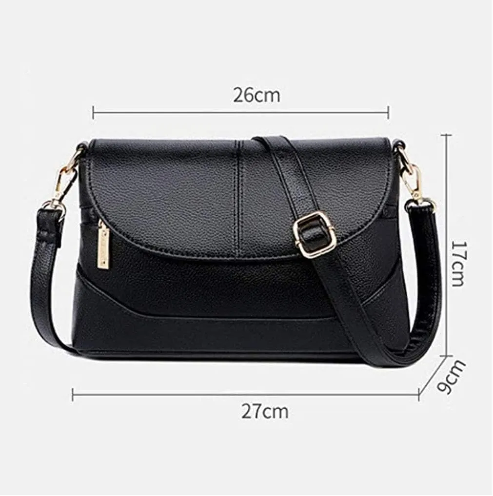 JSEIAJB Wild Womens Handbag Vintage Genuine Classic Leather Crossbody College Leisure Shoulder Bags