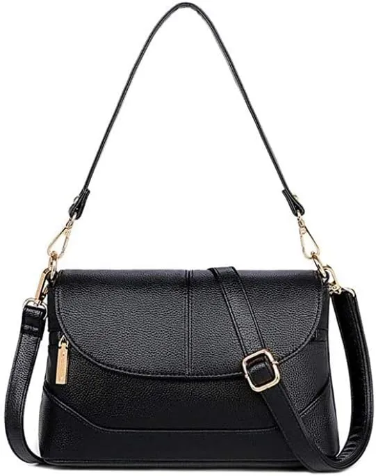 JSEIAJB Wild Womens Handbag Vintage Genuine Classic Leather Crossbody College Leisure Shoulder Bags
