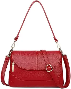 JSEIAJB Wild Womens Handbag Vintage Genuine Classic Leather Crossbody College Leisure Shoulder Bags