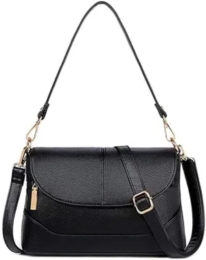JSEIAJB Wild Womens Handbag Vintage Genuine Classic Leather Crossbody College Leisure Shoulder Bags