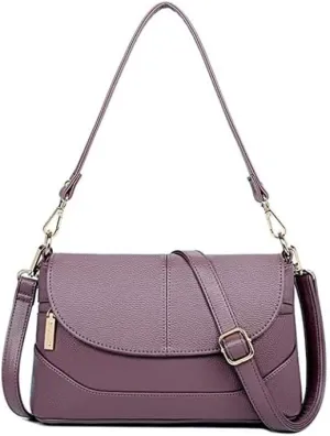 JSEIAJB Wild Womens Handbag Vintage Genuine Classic Leather Crossbody College Leisure Shoulder Bags(D)