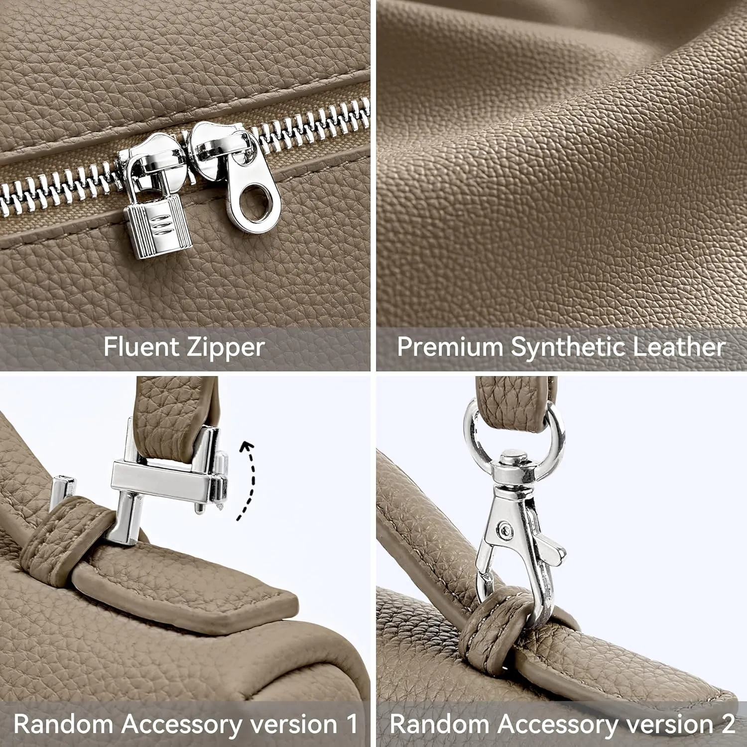 KALIDI Crossbody Bag for Women Small Top-Handle Pouch Designer Shoulder Handbag Quiet Luxury Leather Trendy Purse