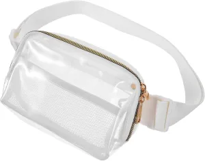 KESYOO Clear Waist Bag for Women Men Adjustable Fanny Pack Pouch for Outdoor Activities Lightweight Design Versatile Waist Belt Bag for Running and Cycling