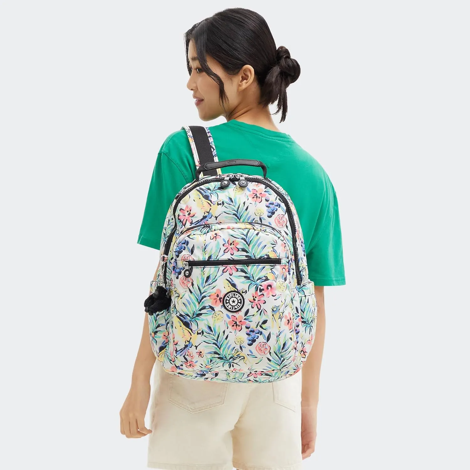 Kipling Women's Seoul Prt 15" Laptop Backpack, Durable, Roomy with Padded Shoulder Straps, Built-In Protective Sleeve