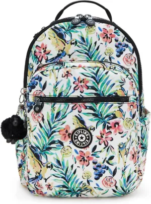 Kipling Women's Seoul Prt 15" Laptop Backpack, Durable, Roomy with Padded Shoulder Straps, Built-In Protective Sleeve